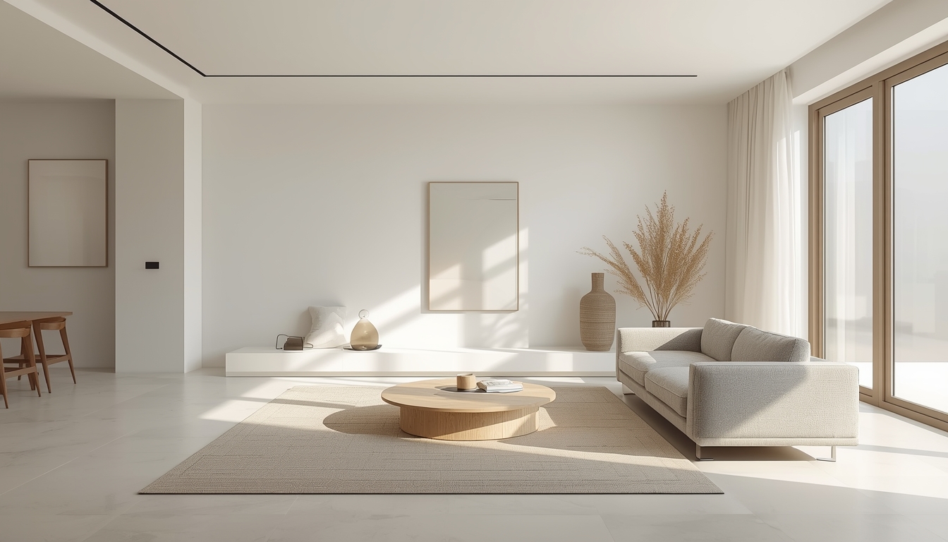 Minimalistisch interieur ontwerp