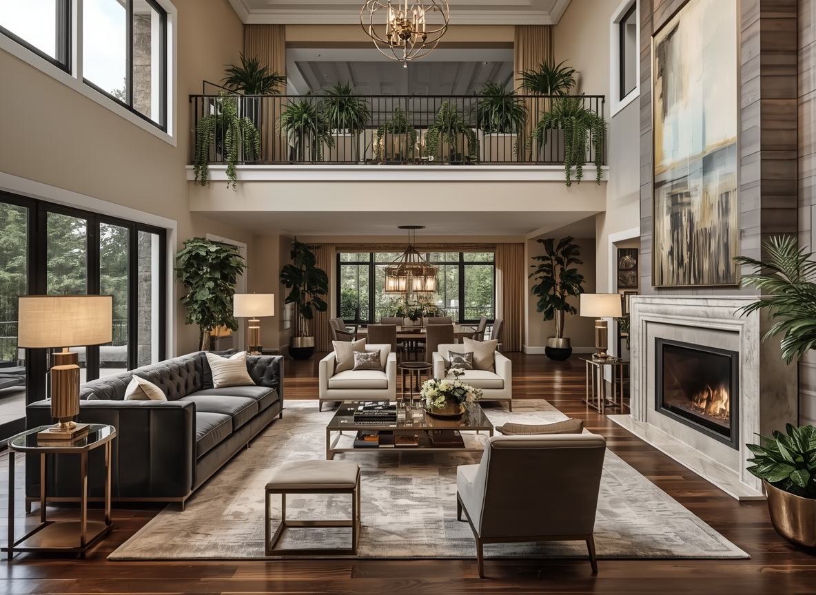 Luxe woonkamer interieur