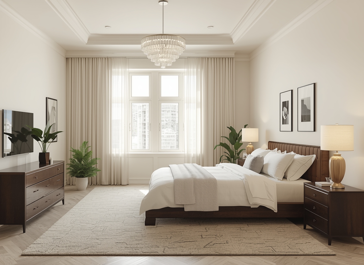 Elegante slaapkamer inrichting